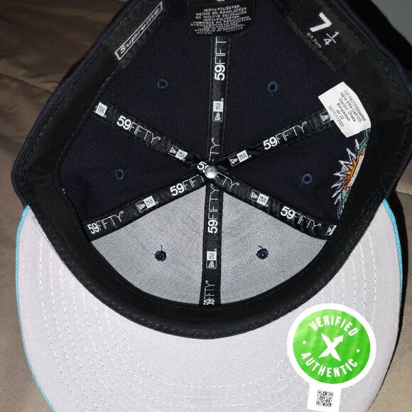 NWT Supreme Box Logo Fitted Hat Blue Size 7 1/4 - Picture 11 of 12
